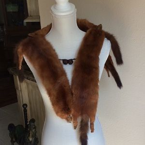 Vintage 4 Pelt Fur Stole